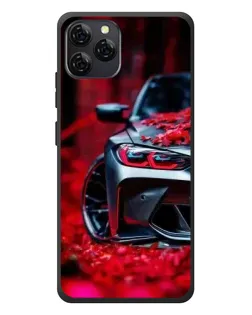 Чохол для Blackview A95 з картинкою «Спортивна BMW та квіти»