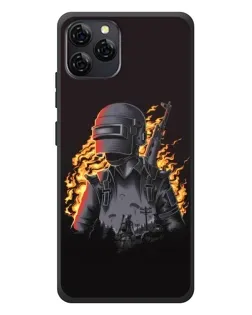 Чехол для Blackview A95 с картинкой «PUBG — огненный силуэт»