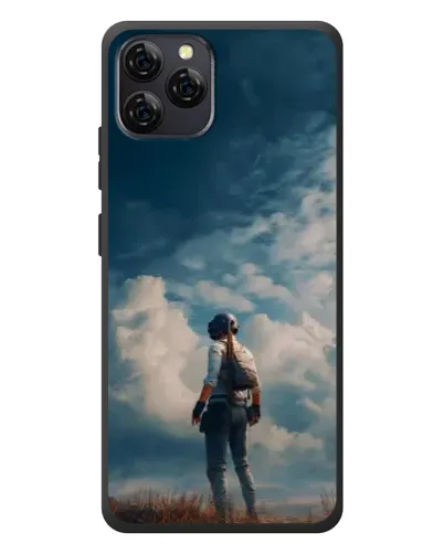 Чехол для Blackview A95 с картинкой «Герой PUBG на скале»