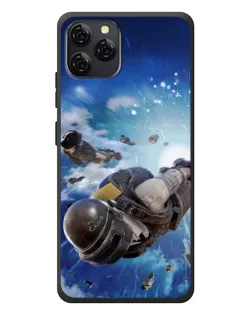 Чехол для Blackview A95 с картинкой «Десант PUBG — прыжок»