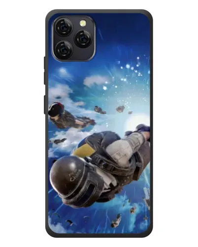 Чехол для Blackview A95 с картинкой «Десант PUBG — прыжок»