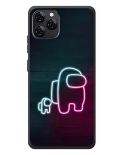 Чехол для Blackview A95 с картинкой «Among Us неон-арт»