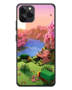 Чохол для Blackview A95 з картинкою «Рожеве дерево Minecraft»