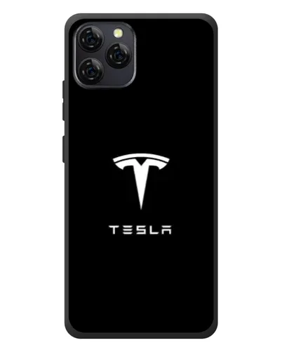 Чохол для Blackview A95 з картинкою «Tesla White Logo»