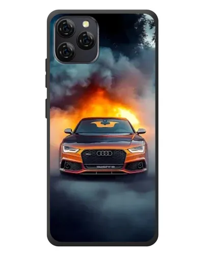 Чохол для Blackview A95 з картинкою «Audi у вогняному диму»