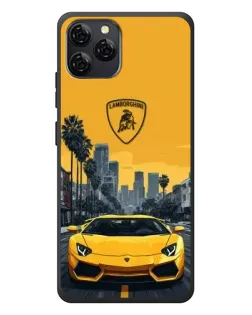 Чохол для Blackview A95 з картинкою «Жовтий Lamborghini місто»