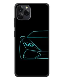 Чохол для Blackview A95 з картинкою «Блакитний силует Lamborghini»