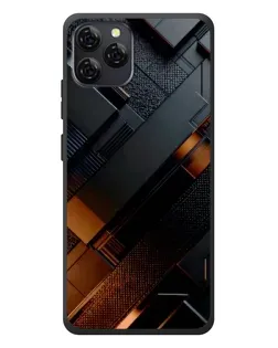 Чохол для Blackview A95 з картинкою «Чорні геометричні блоки»