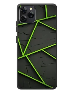 Чохол для Blackview A95 з картинкою «Зелені геометричні лінії»