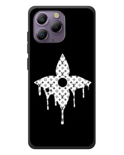 Чехол для Blackview A96 с картинкой «Цветочная монограмма»
