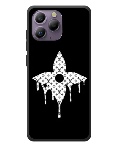 Чехол для Blackview A96 с картинкой «Цветочная монограмма»