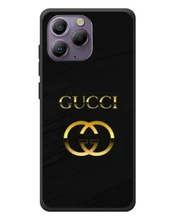 Чохол для Blackview A96 з картинкою «Золотий логотип Gucci»