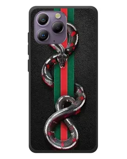 Чехол для Blackview A96 с картинкой «Gucci — змея на полосе»
