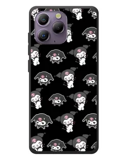 Чехол для Blackview A96 с картинкой «Черный паттерн Kuromi»