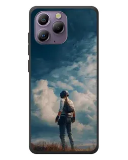 Чохол для Blackview A96 з картинкою «Герой PUBG на скелі»