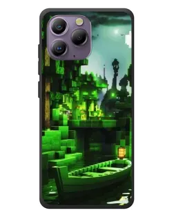 Чехол для Blackview A96 с картинкой «Minecraft лесной пейзаж»