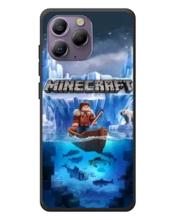 Чехол для Blackview A96 с картинкой «Minecraft ледяной мир»