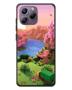 Чехол для Blackview A96 с картинкой «Розовое дерево Minecraft»