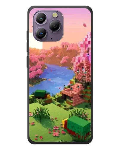 Чехол для Blackview A96 с картинкой «Розовое дерево Minecraft» Чехол для Blackview A96 с картинкой «Розовое дерево Minecraft»