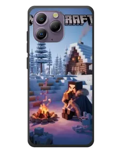 Чехол для Blackview A96 с картинкой «Зимний Minecraft»