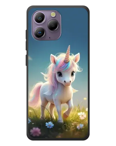 Чехол для Blackview A96 с картинкой «Единорог на поляне»