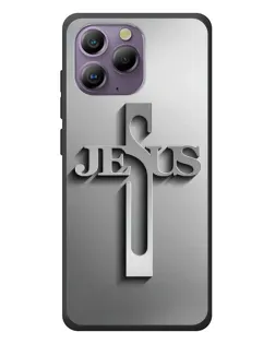 Чохол для Blackview A96 з картинкою «Металевий хрест Jesus»