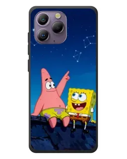 Чехол для Blackview A96 с картинкой «Губка Боб и Патрик ночью»