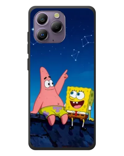 Чехол для Blackview A96 с картинкой «Губка Боб и Патрик ночью» Чехол для Blackview A96 с картинкой «Губка Боб и Патрик ночью»