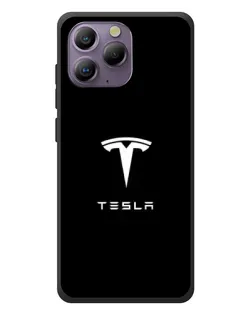 Чохол для Blackview A96 з картинкою «Tesla White Logo»