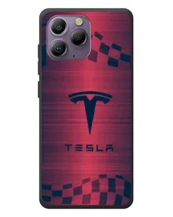 Чохол для Blackview A96 з картинкою «Тесла червоний карбон»