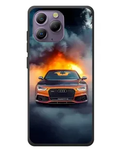 Чохол для Blackview A96 з картинкою «Audi у вогняному диму»