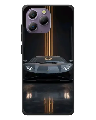 Чехол для Blackview A96 с картинкой «Lamborghini золотые линии»