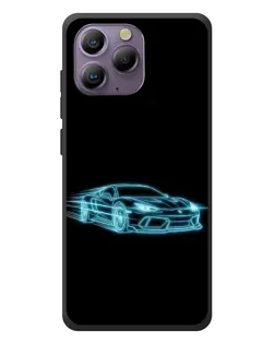 Чехол для Blackview A96 с картинкой «Неоновый контур Lamborghini»