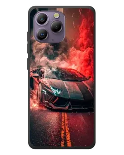Чехол для Blackview A96 с картинкой «Lamborghini красный дым»