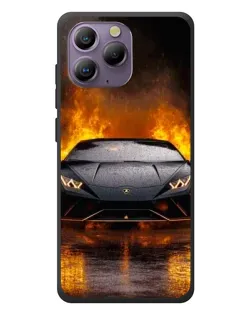 Чехол для Blackview A96 с картинкой «Lamborghini в огне»