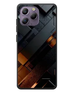 Чохол для Blackview A96 з картинкою «Чорні геометричні блоки»