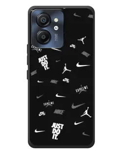 Чехол для Blackview Color 8 с картинкой «Nike Black Pattern»