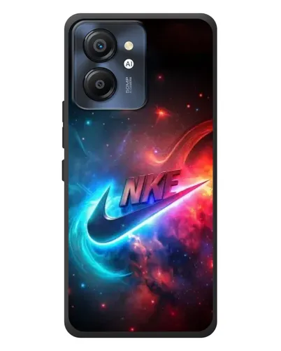Чехол для Blackview Color 8 с картинкой «Огненный логотип Nike»
