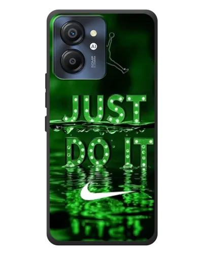 Чехол для Blackview Color 8 с картинкой «Зеленый неоновый Nike»