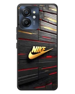 Чехол для Blackview Color 8 с картинкой «Золотой Nike на металле»