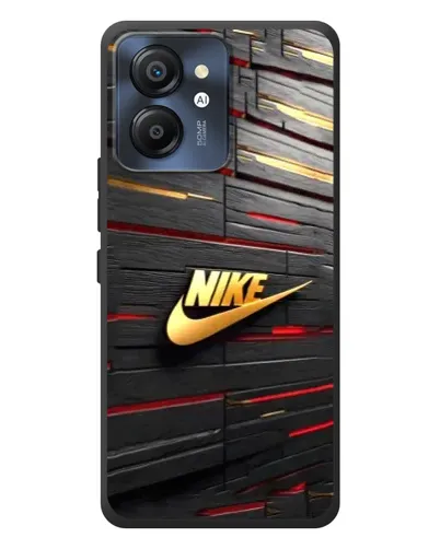 Чехол для Blackview Color 8 с картинкой «Золотой Nike на металле»
