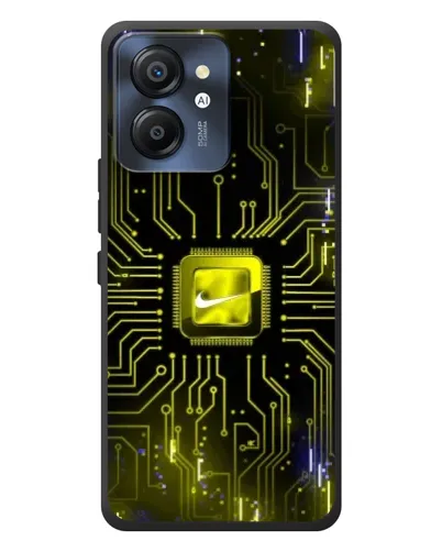 Чехол для Blackview Color 8 с картинкой «Nike — золотая искра»