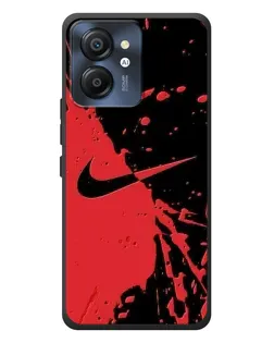 Чехол для Blackview Color 8 с картинкой «Красные брызги Nike»