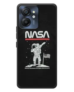 Чехол для Blackview Color 8 с картинкой «NASA — шагаем по Луне»