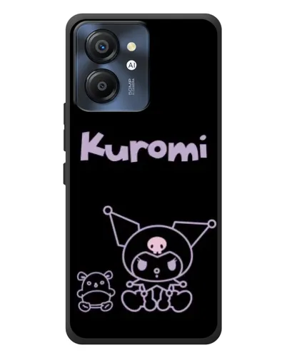 Чехол для Blackview Color 8 с картинкой «Kuromi — черный минимализм»