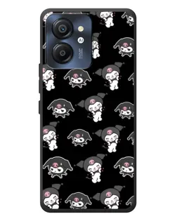 Чехол для Blackview Color 8 с картинкой «Черный паттерн Kuromi»