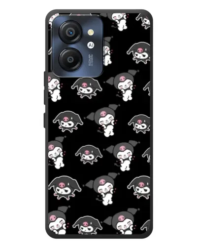 Чехол для Blackview Color 8 с картинкой «Черный паттерн Kuromi»