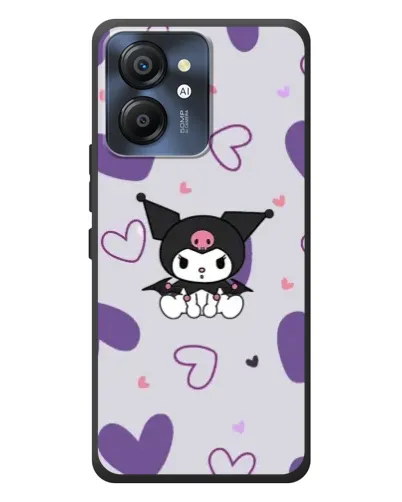 Чехол для Blackview Color 8 с картинкой «Kuromi и лавандовые сердца»