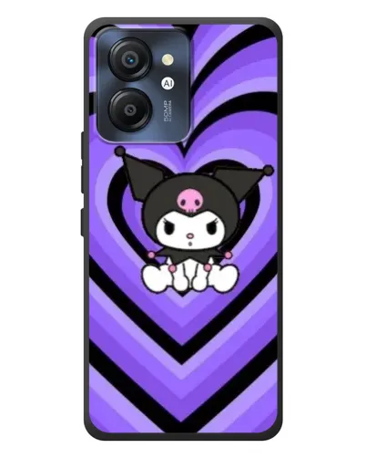 Чехол для Blackview Color 8 с картинкой «Kuromi и фиолетовые сердца»