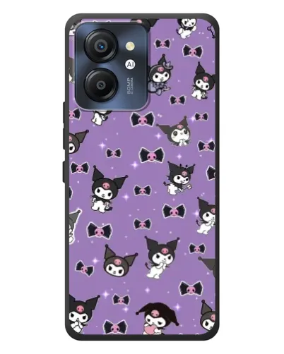 Чехол для Blackview Color 8 с картинкой «Kuromi — паттерн»